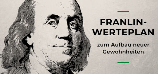 Banner: Franklin-Werteplan zum Aufbau neuer Gewohnheiten