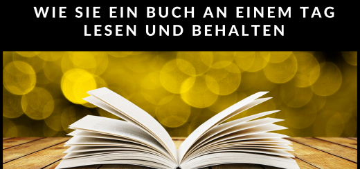 Banner: Wie Sie ein Buch an einem Tag lesen und behalten