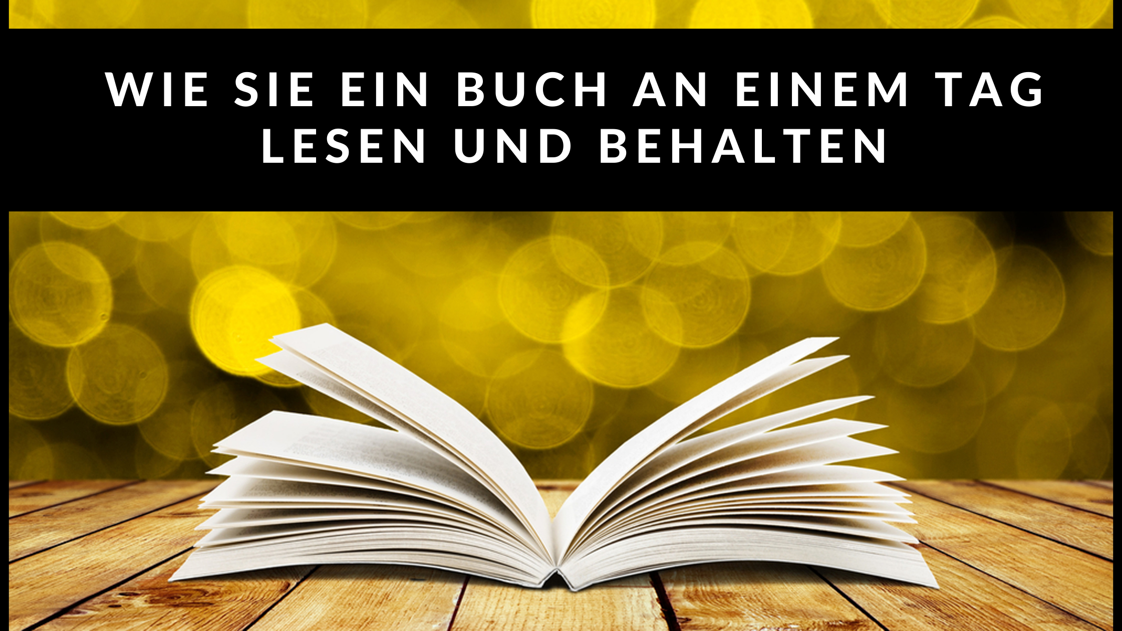 Banner: Wie Sie ein Buch an einem Tag lesen und behalten