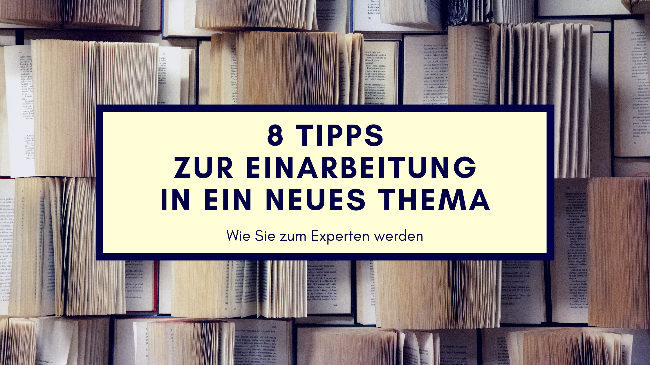Banner: Wie Sie sich mit Büchern in ein neues Thema einarbeiten