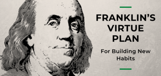 Banner: Franklins Virtue Plan for Building new Habits